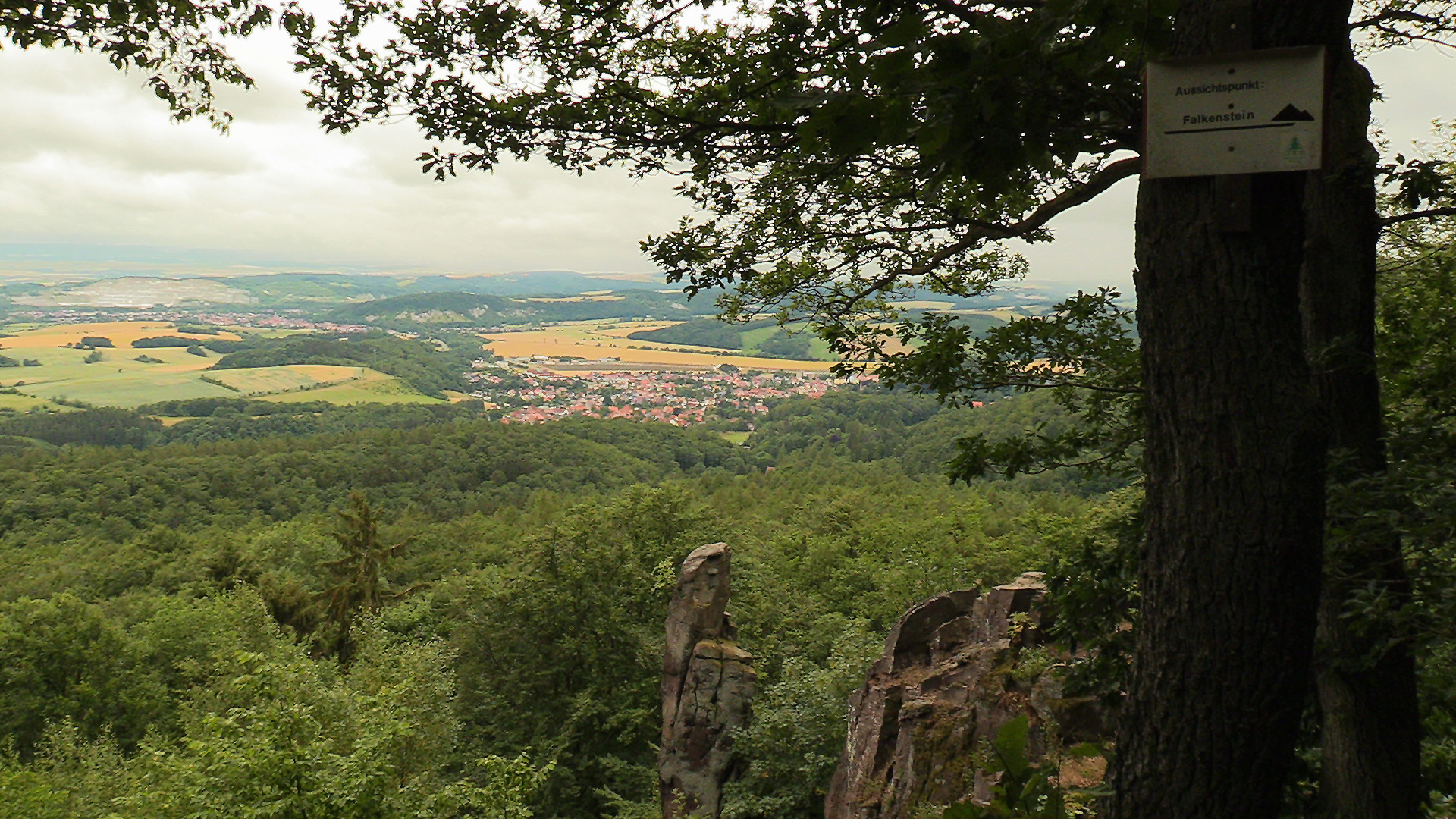 Von der Falkensteinklippe bei Ilfeld im Südharz hat man eine phänomenale Aussicht