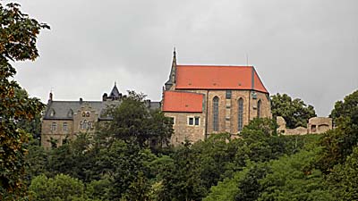 Schloss Mansfeld liegt nahe am Lutherweg